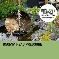 PROTEGE 5W Solar Powered Fountain Submersible Water Pump Panel Kit Garden Pond Home & Garden > Fountains V219-PMPFPKPROAN03 Online Furniture
