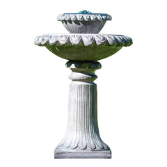 PROTEGE Solar Powered Water Feature Fountain Bird Bath with Lighting Light Grey Home & Garden > Fountains V219-PMPFPKPROA2SB Online Furniture