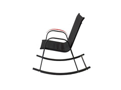 Rocking Chair High Back Rocker Chairs Steel Metal Textilene Fabric-Black Furniture > Outdoor V264-OTF-522S-BLK Online Furniture