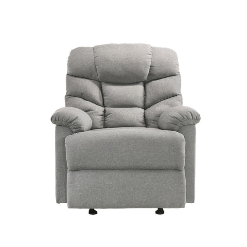 Rocking Recliner Chair Swing Glider Light Grey Fabric Furniture > Living Room V80-FB-RCL41-LGF Online Furniture