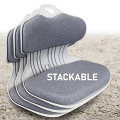 Samgong 4 Set Grey Slender Chair Posture Correction Seat Floor Lounge Stackable Furniture > Bar Stools & Chairs V274-FT-SLDC-GY-X4 Online Furniture