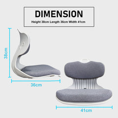 Samgong 4 Set Grey Slender Chair Posture Correction Seat Floor Lounge Stackable Furniture > Bar Stools & Chairs V274-FT-SLDC-GY-X4 Online Furniture
