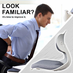 Samgong Grey Slender Chair Posture Correction Seat Floor Lounge Stackable Furniture > Bar Stools & Chairs V274-FT-SLDC-GY Online Furniture