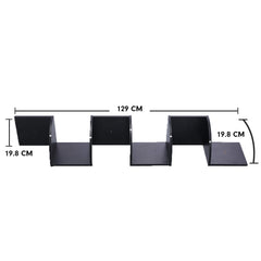 Sarantino 5 Tier Corner Wall Shelf Display Shelves Dvd Book Storage Rack Floating Mounted - Black Furniture > Living Room V240-WSH-KLN-BK Online Furniture