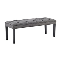 Sarantino Cate Button-tufted Upholstered Bench With Tapered Legs - Dark Grey Linen Furniture > Living Room V240-BCH-438-DGY Online Furniture