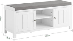 Shoe Cabinet Bench, White Furniture > Living Room V178-66184 Online Furniture