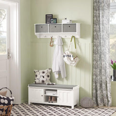 Shoe Cabinet Bench, White Furniture > Living Room V178-66184 Online Furniture