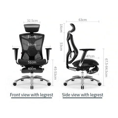 Sihoo Ergonomic Office Chair V1 4D Adjustable High-Back Breathable With Footrest And Lumbar Support Black Furniture > Bar Stools & Chairs V255-SIHOO-V1-009-BK Online Furniture