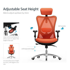 Sihoo M18 Ergonomic Office Chair, Computer Chair Desk Chair High Back Chair Breathable,3D Armrest and Lumbar Support Furniture > Bar Stools & Chairs V255-SIHOO-M18-025-BK Online Furniture