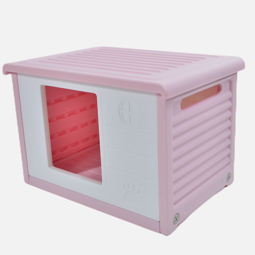 Small Plastic Pet Dog Puppy Cat House Kennel Pink Pet Care > Dog Supplies V278-AT2004-PINK-PET-HOUSE Online Furniture