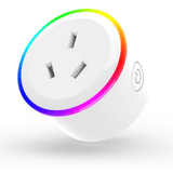 Smart WIFI Plug with RGB Light, App Remote Control, Timing Function, Compatible with Alexa, Google Assistant, SmartThings, FCC, SAA & ETL Certified