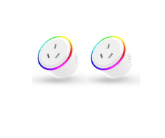 Smart WIFI Plug with RGB Light, App Remote Control, Timing Function, Compatible with Alexa, Google Assistant, SmartThings, FCC, SAA & ETL Certified