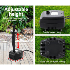 Solar Pond Pump Outdoor Garden Submersible Water Pumps with Battery Kit 4 FT Home & Garden > Garden Tools FOUNT-POND-C-DX36 Online Furniture