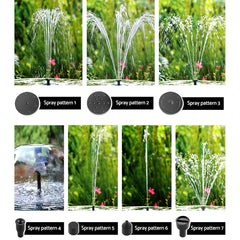 Solar Pond Pump with Battery Powered Submersible Kit LED Light & Remote 8.8 FT Home & Garden > Garden Tools FOUNT-POND-C-DX120 Online Furniture
