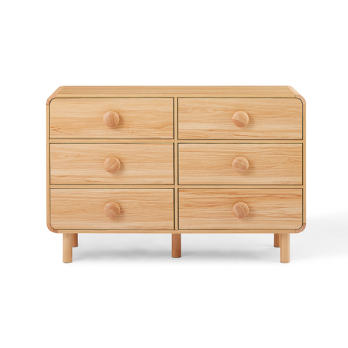 Spencer 6 Chest of Drawers in Natural Furniture > Bedroom V80-BTN-6DC120-NAL Online Furniture