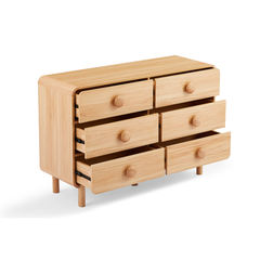 Spencer 6 Chest of Drawers in Natural Furniture > Bedroom V80-BTN-6DC120-NAL Online Furniture