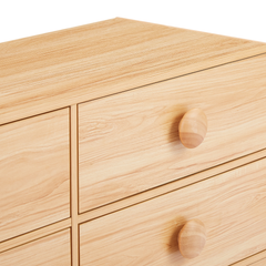 Spencer 6 Chest of Drawers in Natural Furniture > Bedroom V80-BTN-6DC120-NAL Online Furniture