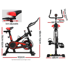 Spin Bike Exercise Bike Flywheel Fitness Home Commercial Workout Gym Holder Sports & Fitness > Fitness Accessories EB-A-SPIN-02-BK Online Furniture