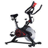 Spin Exercise Bike Flywheel Fitness Commercial Home Workout Gym Phone Holder Black