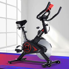 Spin Exercise Bike Flywheel Fitness Commercial Home Workout Gym Phone Holder Black Sports & Fitness > Fitness Accessories EB-B-SPIN-01-BK Online Furniture