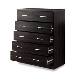 Tallboy 6 Drawers Storage Cabinet - Walnut - ozily