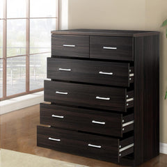 Tallboy 6 Drawers Storage Cabinet - Walnut - ozily