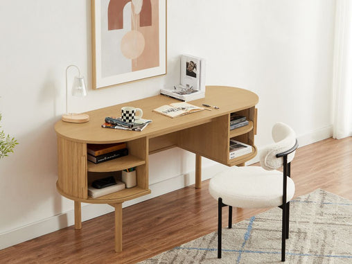 Tate Curved Desk Desks TATE-CD160-OAK Online Furniture