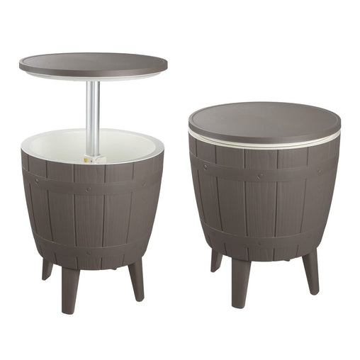 Taupe Cooler Table Furniture > Outdoor V264-OTF-542PP-LGR-NA-1 Online Furniture