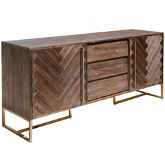 Tuberose Buffet Table 180cm 2 Door 3 Drawer Solid Acacia Timber Wood - Brown Furniture > Living Room V315-V-ROM-02 Online Furniture