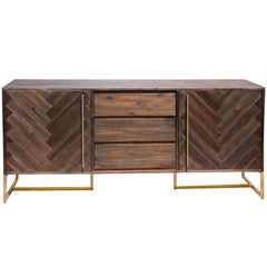 Tuberose Buffet Table 180cm 2 Door 3 Drawer Solid Acacia Timber Wood - Brown Furniture > Living Room V315-V-ROM-02 Online Furniture