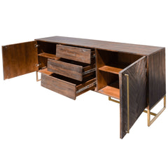 Tuberose Buffet Table 180cm 2 Door 3 Drawer Solid Acacia Timber Wood - Brown Furniture > Living Room V315-V-ROM-02 Online Furniture