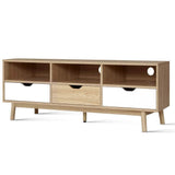 TV Cabinet Entertainment Unit Stand Wooden Storage 140cm Scandinavian
