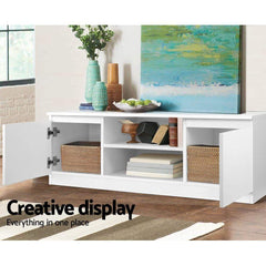 TV Entertainment Unit - White - 120cm - ozily