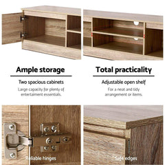 TV Stand Entertainment Unit Lowline Storage Cabinet Wooden - 160cm - ozily