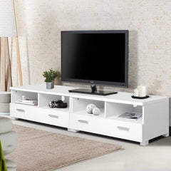 TV Stand with Drawers - White - 180cm - ozily