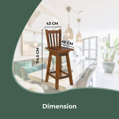 Umber Bar Stools Kitchen Stool Kitchen Counter Seat Solid Pine Wood - Dark Brown Furniture > Bar Stools & Chairs V315-VJM-029 Online Furniture