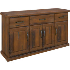 Umber Buffet Table 163cm 4 Door 3 Drawer Solid Pine Timber Wood - Dark Brown Furniture > Living Room V315-VJM-007 Online Furniture