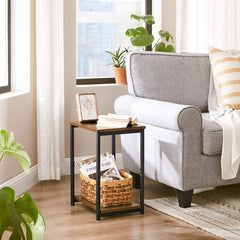 VASAGLE Side Table Vintage Brown with Storage Shelf LET271B01 Furniture > Living Room V227-9101101041470 Online Furniture