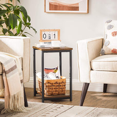 VASAGLE Side Table Vintage Brown with Storage Shelf LET271B01 Furniture > Living Room V227-9101101041470 Online Furniture