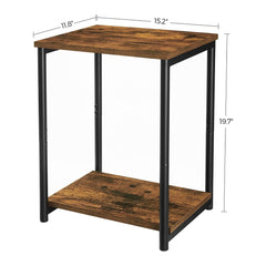 VASAGLE Side Table Vintage Brown with Storage Shelf LET271B01 Furniture > Living Room V227-9101101041470 Online Furniture