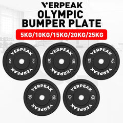 VERPEAK Black Bumper weight plates-Olympic (20kgx1) VP-WP-103-FP / VP-WP-103-LX Sports & Fitness > Fitness Accessories V227-9300302000006 Online Furniture