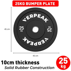 VERPEAK Black Bumper weight plates-Olympic (20kgx1) VP-WP-103-FP / VP-WP-103-LX Sports & Fitness > Fitness Accessories V227-9300302000006 Online Furniture