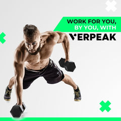 VERPEAK Rubber Hex Dumbbells 25kg - VP-DB-110 / VP-DB-110-LX Sports & Fitness > Fitness Accessories V227-9300302000998 Online Furniture