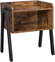 Vintage Nightstand Stackable End Table Wood Look Accent Furniture Metal Frame Furniture > Living Room V178-11949 Online Furniture