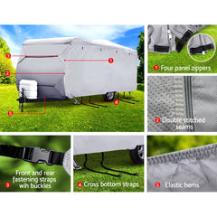 Weisshorn 18-20ft Caravan Cover Campervan 4 Layer UV Water Resistant - ozily