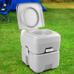 Weisshorn 20L Portable Outdoor Camping Toilet - Grey - ozily