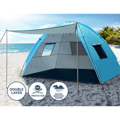 Weisshorn Camping Tent Beach Tents Hiking Sun Shade Shelter Fishing 2-4 Person Outdoor > Camping TENT-C-BEA-4P Online Furniture