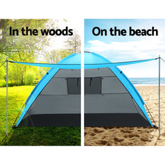 Weisshorn Camping Tent Beach Tents Hiking Sun Shade Shelter Fishing 2-4 Person Outdoor > Camping TENT-C-BEA-4P Online Furniture