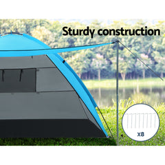 Weisshorn Camping Tent Beach Tents Hiking Sun Shade Shelter Fishing 2-4 Person Outdoor > Camping TENT-C-BEA-4P Online Furniture