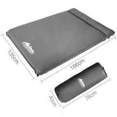 Weisshorn Double Size Self Inflating Mattress - Grey Outdoor CAMP-MAT-SUE-DT-GREY Online Furniture
